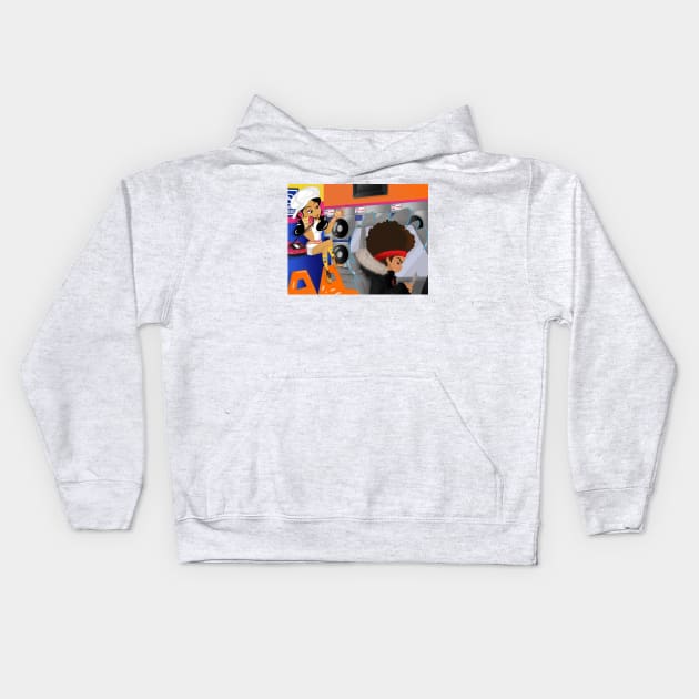 Laundromat Kids Hoodie by Rolyat Society 